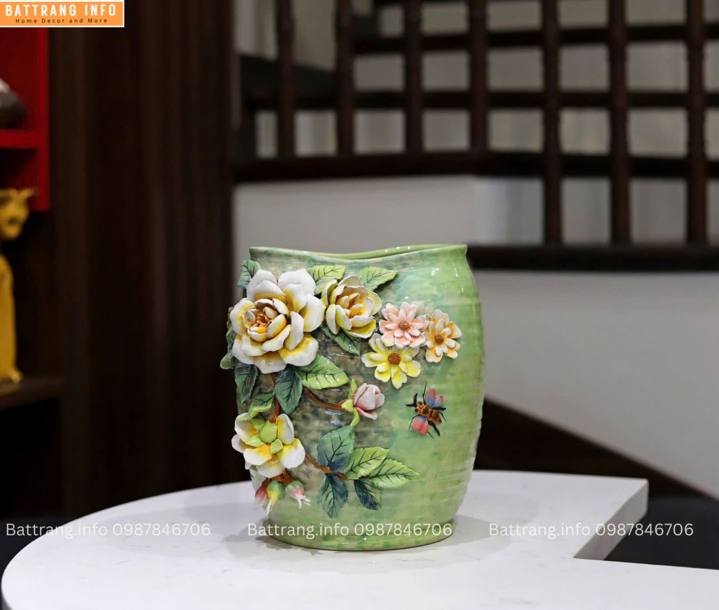 LỌ HOA ĐẮP NỔI