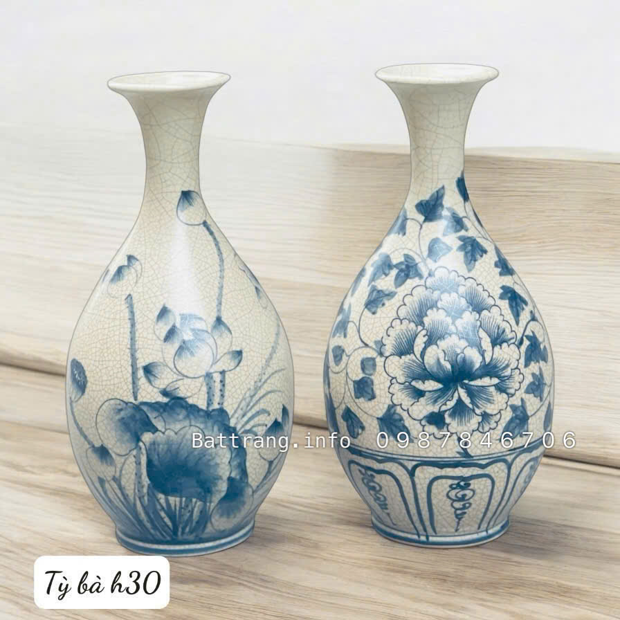 BÌNH TỲ BÀ MN RẠN VẼ H30