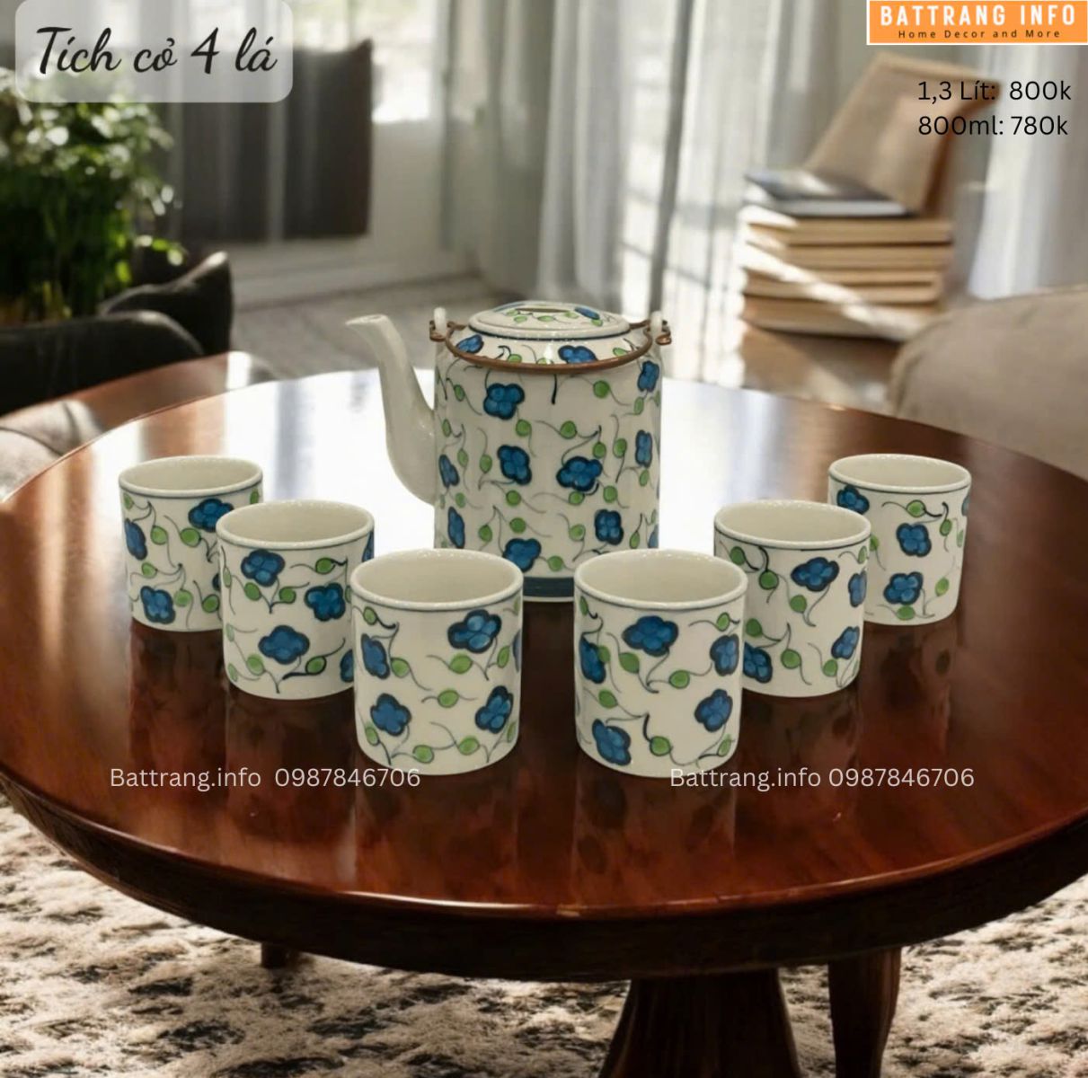 BỘ ẤM TÍCH CỎ 4 LÁ