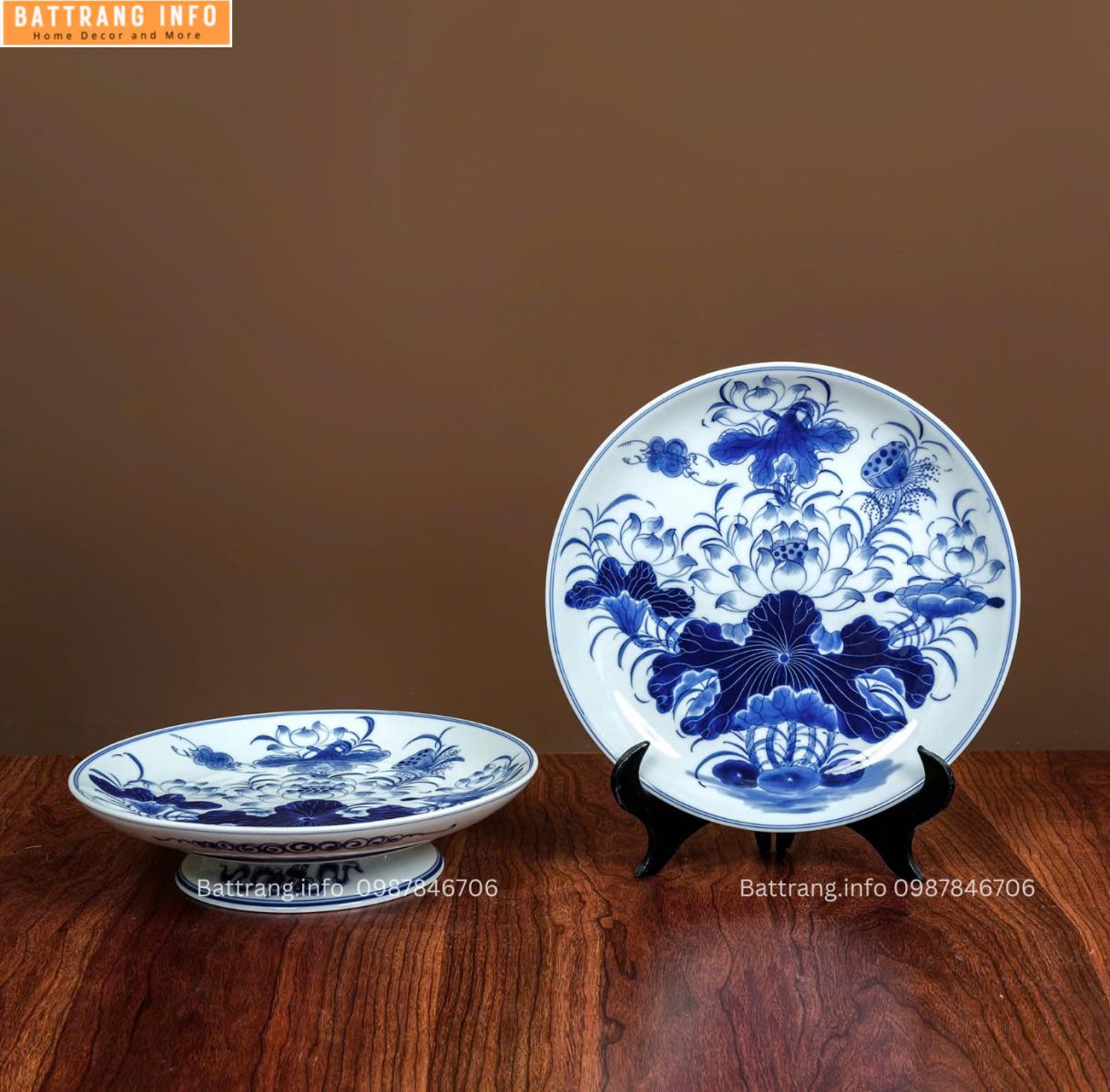 MÂM BỒNG MEN LAM VẼ TAY P30