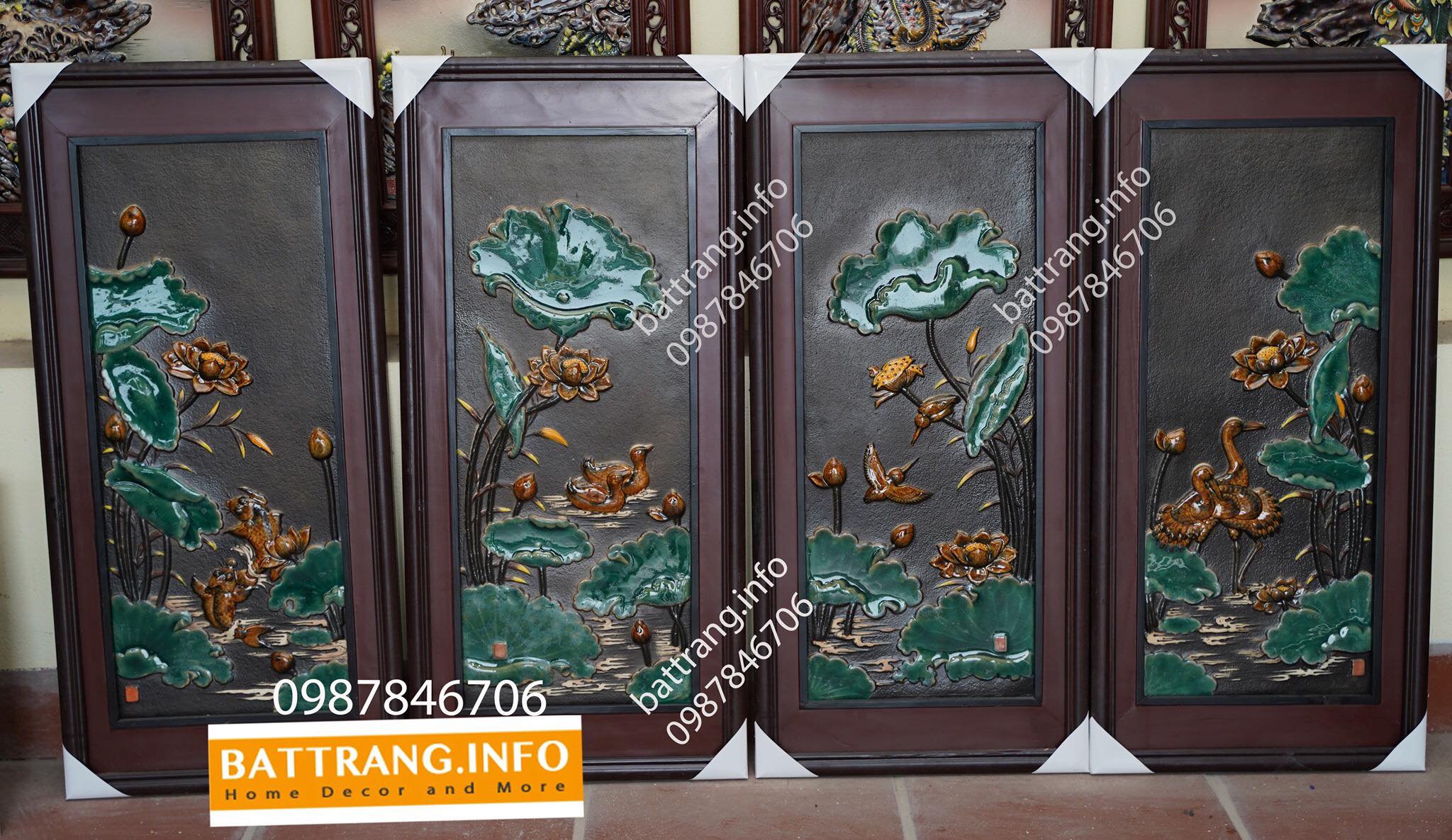 Tranh Gốm Phú Quý Trường Thọ Bát Tràng