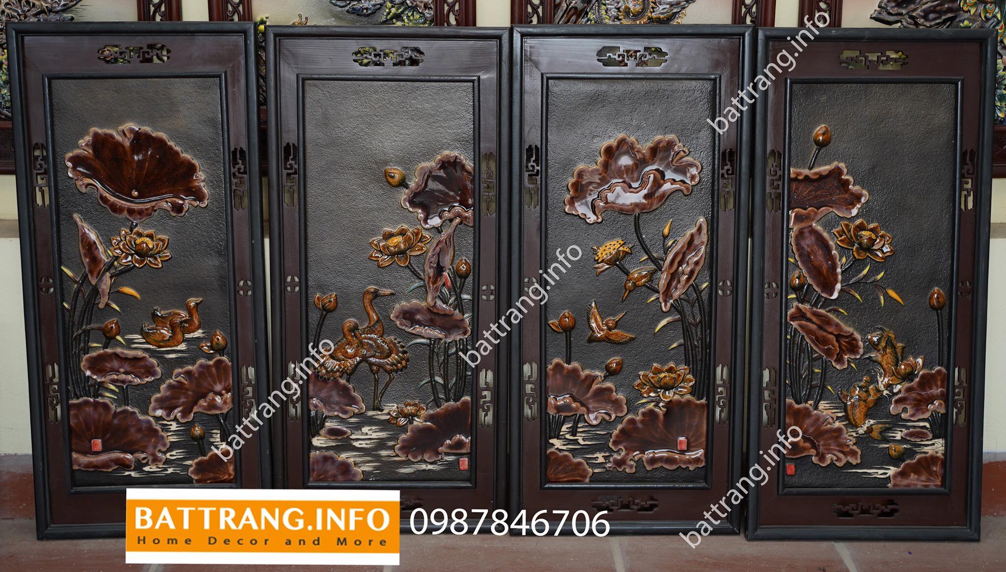 Tranh gốm Phú quý trường thọ