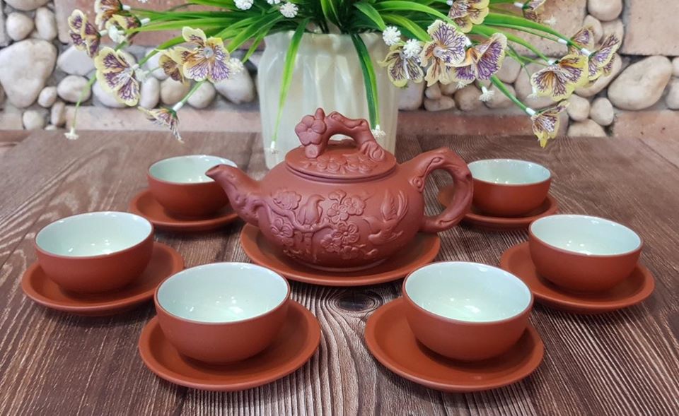 Bộ ấm chén Bát Tràng