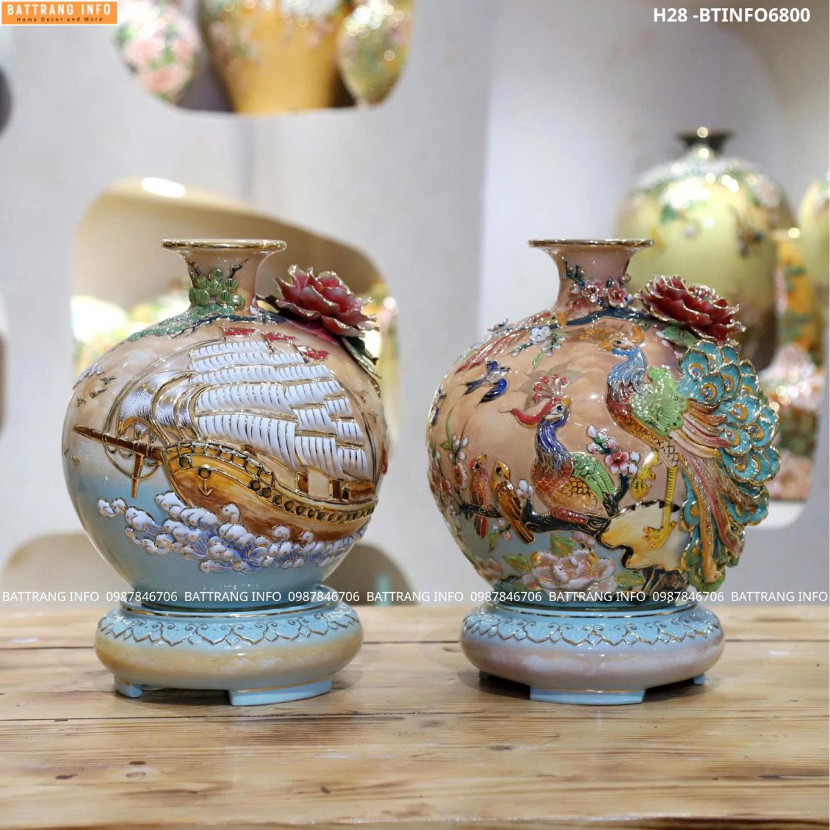 Cặp bình hút lộc Thuận Buồm Xuôi Gió & Công Danh Phú Quý – Biểu tượng tài lộc, thành công và thịnh vượng
