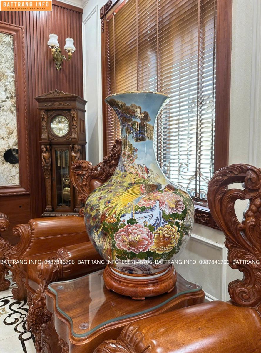 Tỏi Công Danh Phú Quý Cao 80cm Vẽ Vàng 24K Cao Cấp Bát Tràng Tại Tư Gia Khách
