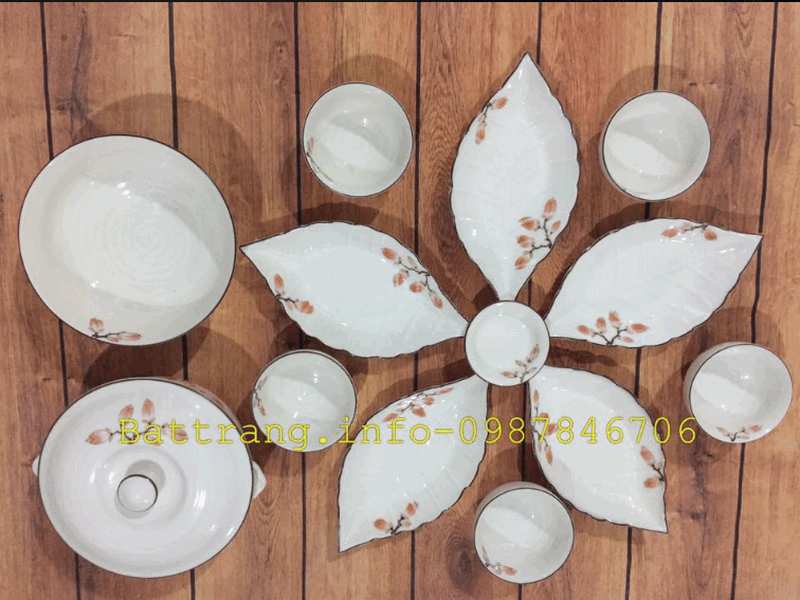 Bát đĩa gốm sứ Bát Tràng