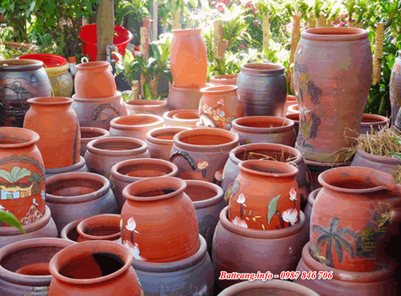 chậu trồng cây gốm sứ Bát Tràng