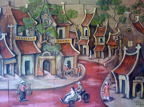 Tranh gốm Bát Tràng