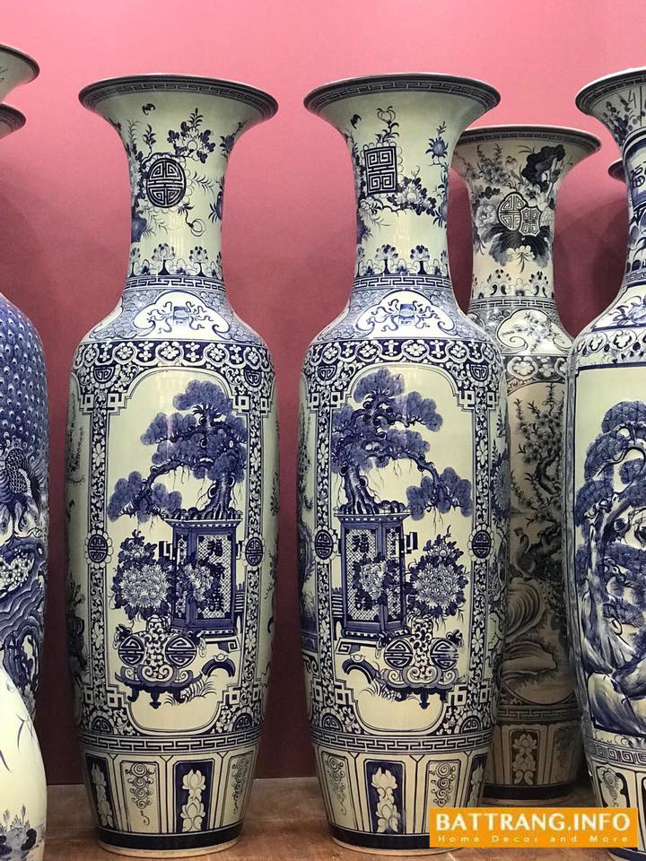 Lộc bình gốm sứ tứ cảnh
