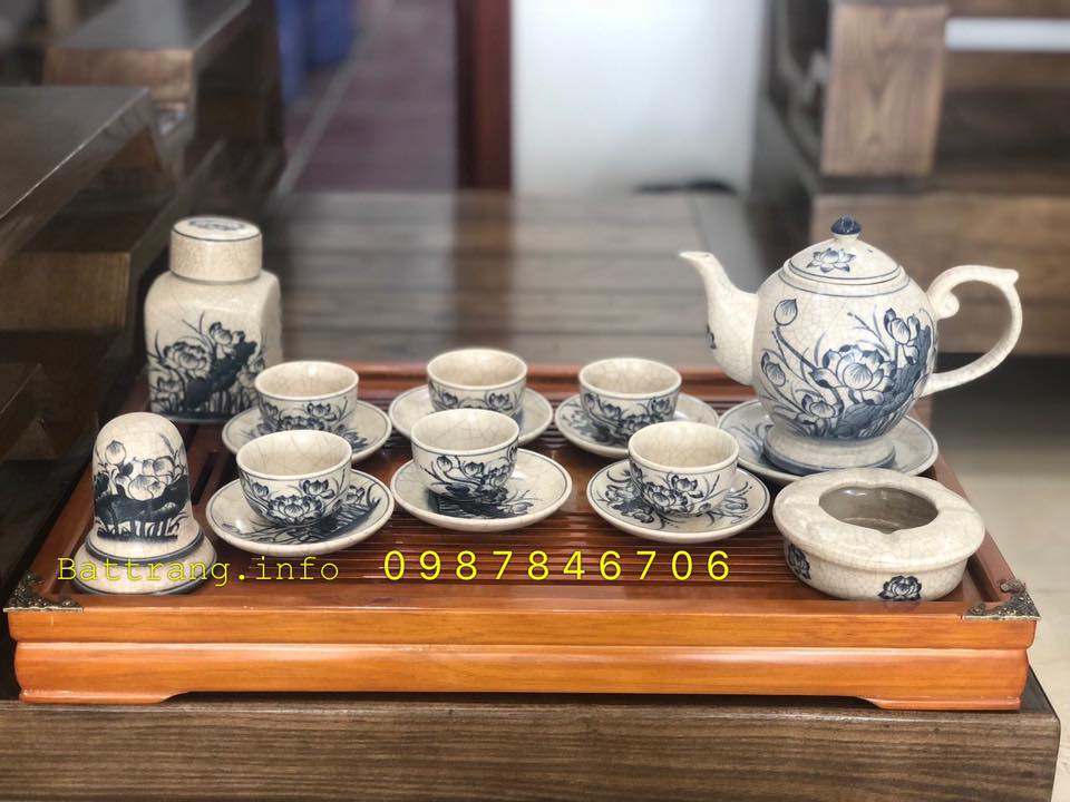 Ấm pha trà gốm sứ Bát Tràng