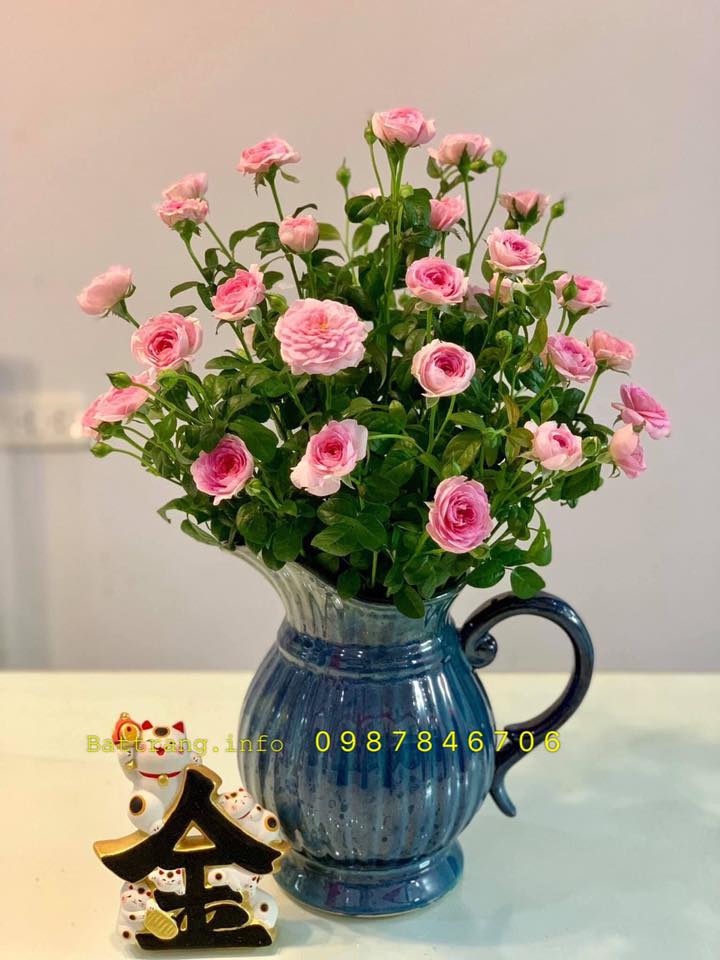 Lọ Hoa Men Hỏa Biến Bát Tràng Dáng Bình Sữa Xanh Tím Cao 22cm giá 240.000vnđ