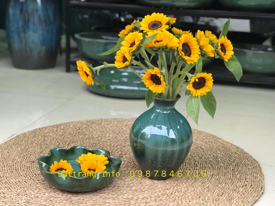 Lọ hoa gốm sứ Battrang