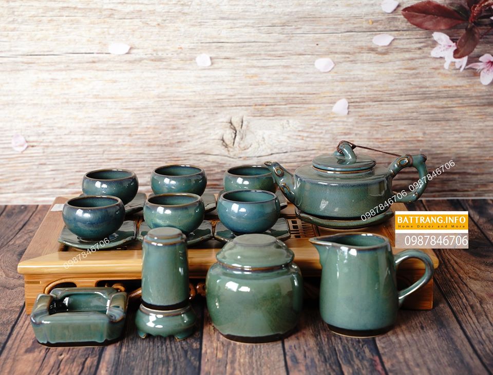 Ấm pha trà gốm sứ Bát Tràng
