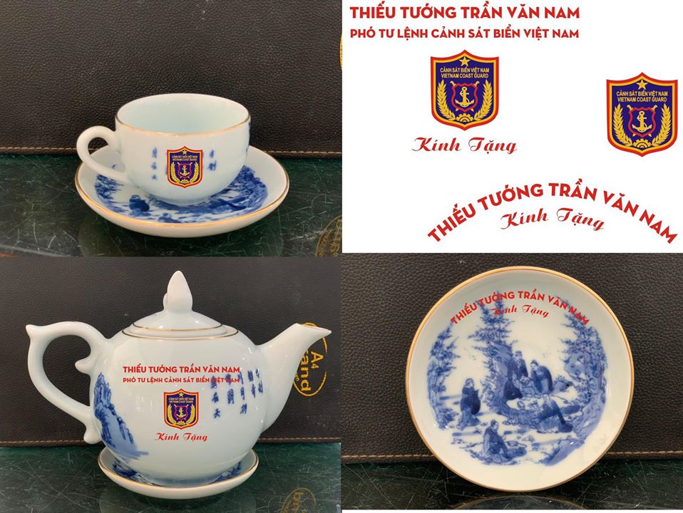 Ấm chén in loogo làm quà tặng