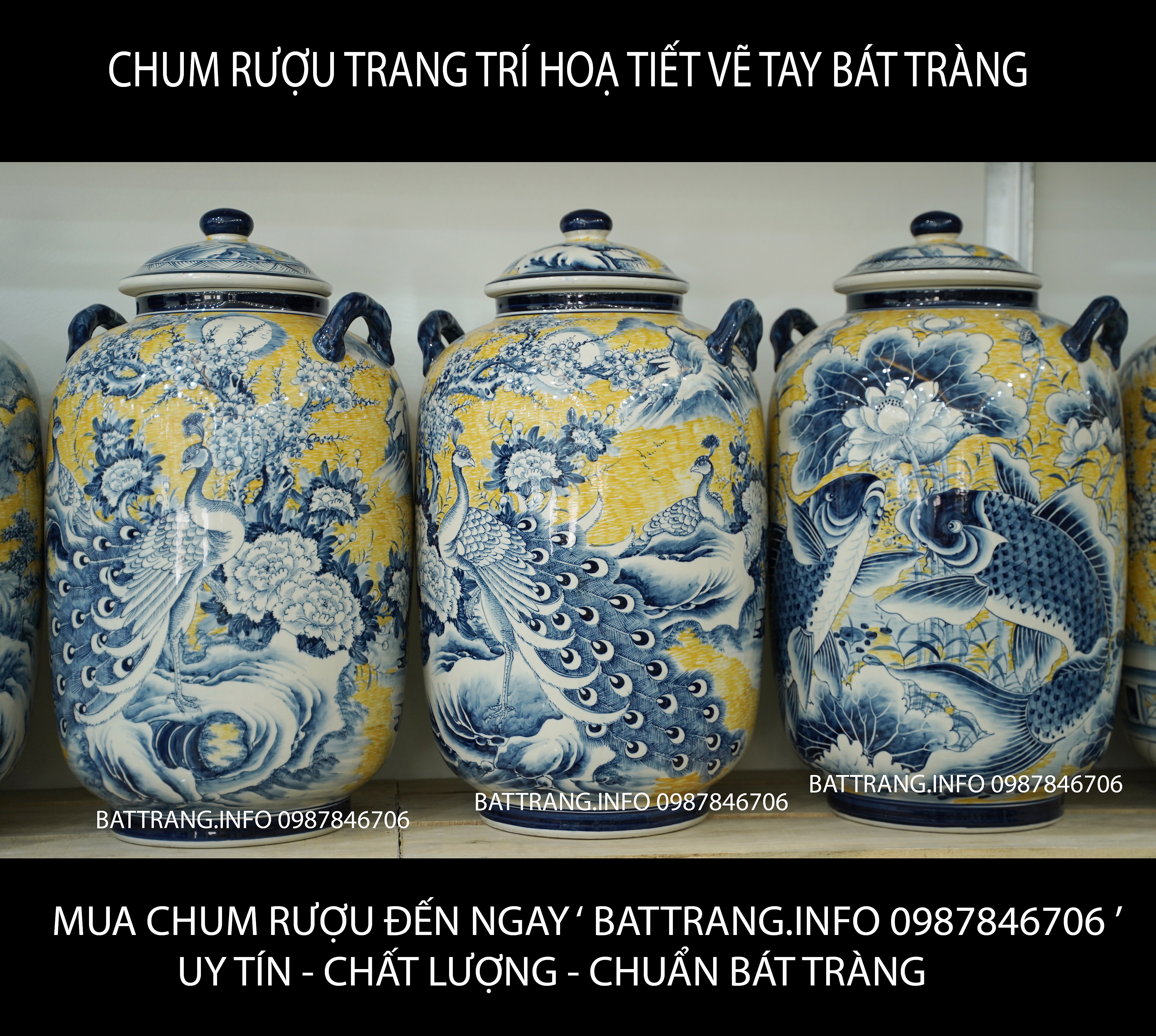 Giá Chum Rượu 20 Lít Gốm Sứ Bát Tràng: 500.000vnđ