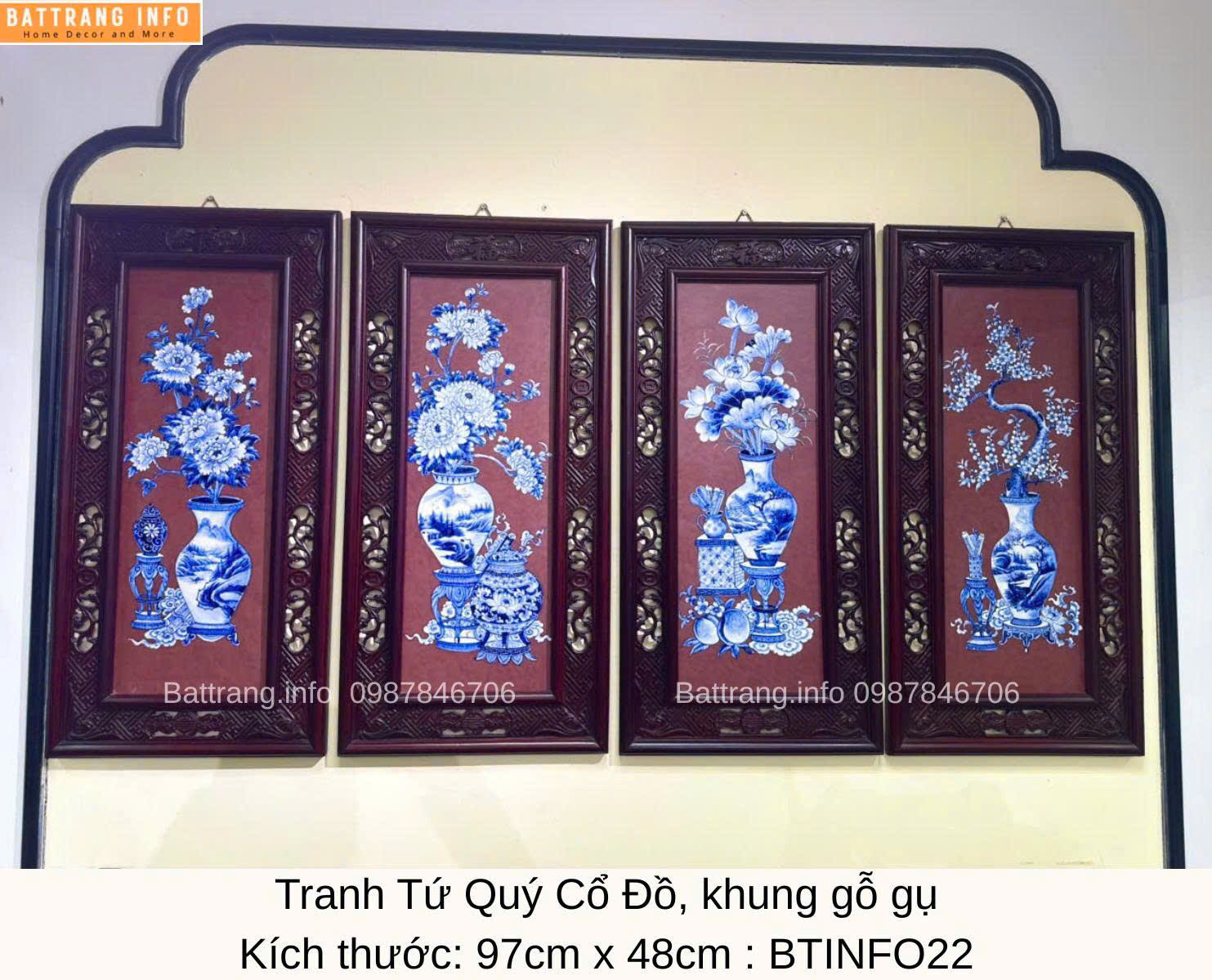 TRANH TỨ QUÝ CỔ ĐỒ