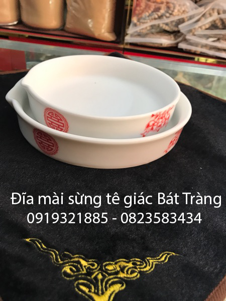 Thực hư đĩa mài sừng tê giác nhập với đĩa mài sừng tê Bát Tràng