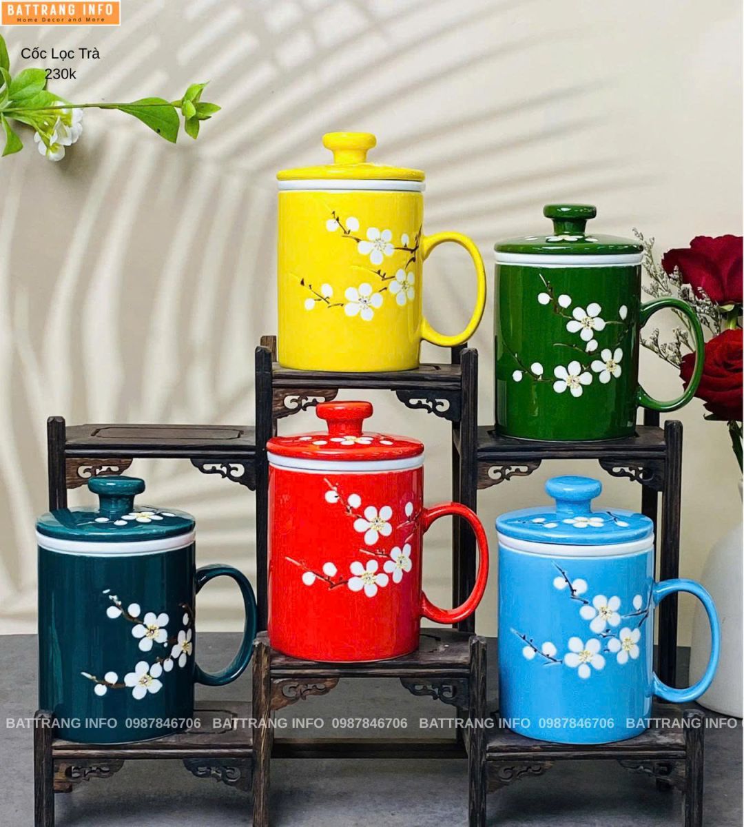 Cốc Lọc Trà Gốm Bát Tràng
