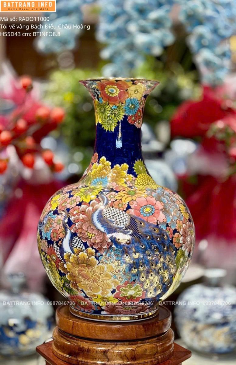 Tỏi Vẽ Vàng Bách Điểu Chầu Hoàng Cao 55cm