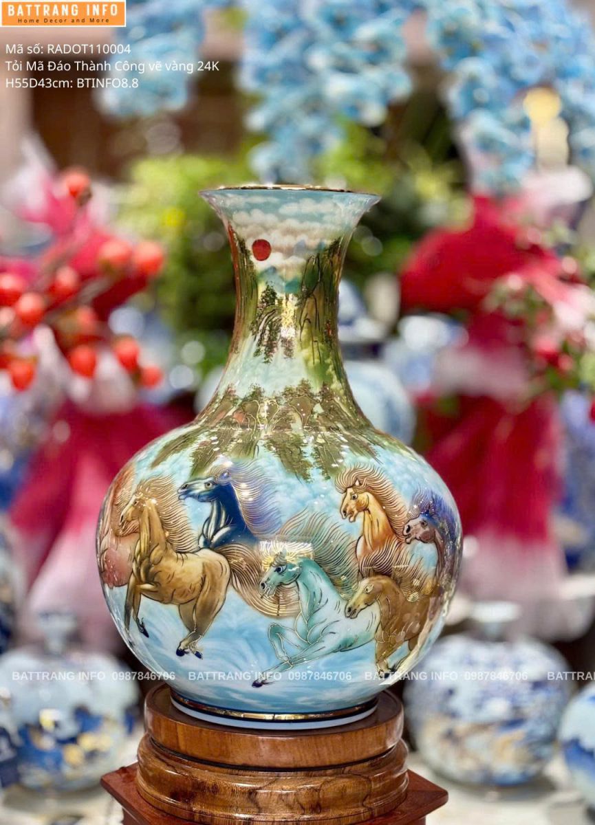 TỎI MÃ ĐÁO THÀNH CÔNG VẼ VÀNG 24K CAO 55CM