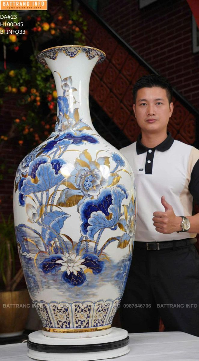 Mẫu Bảo Bình Sen Phú Quý vẽ vàng 24k bán chạy nhất hiện nay