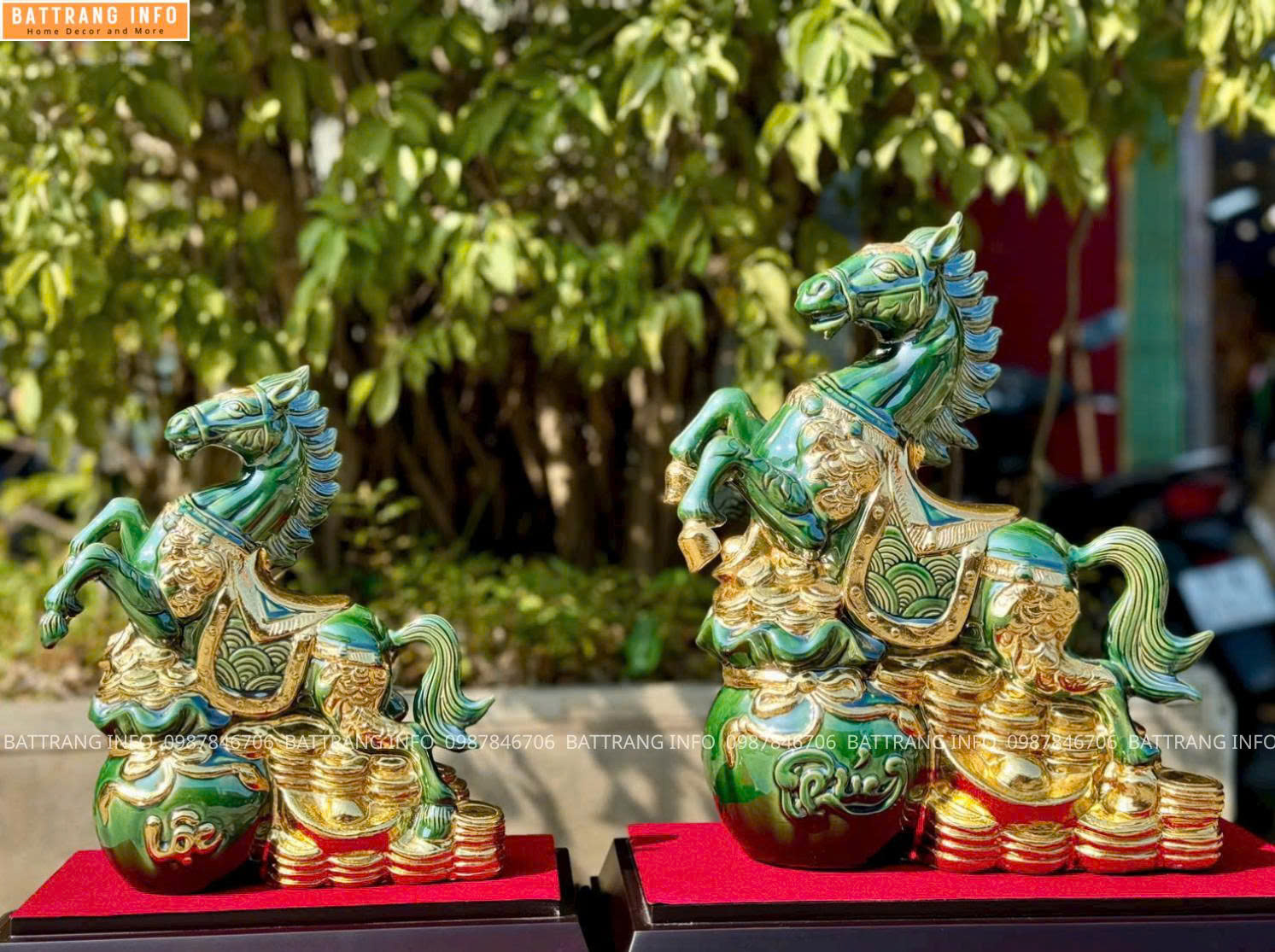 Linh Vật Năm 2026 Sứ Bát Tràng Vẽ Vàng 24k – H36