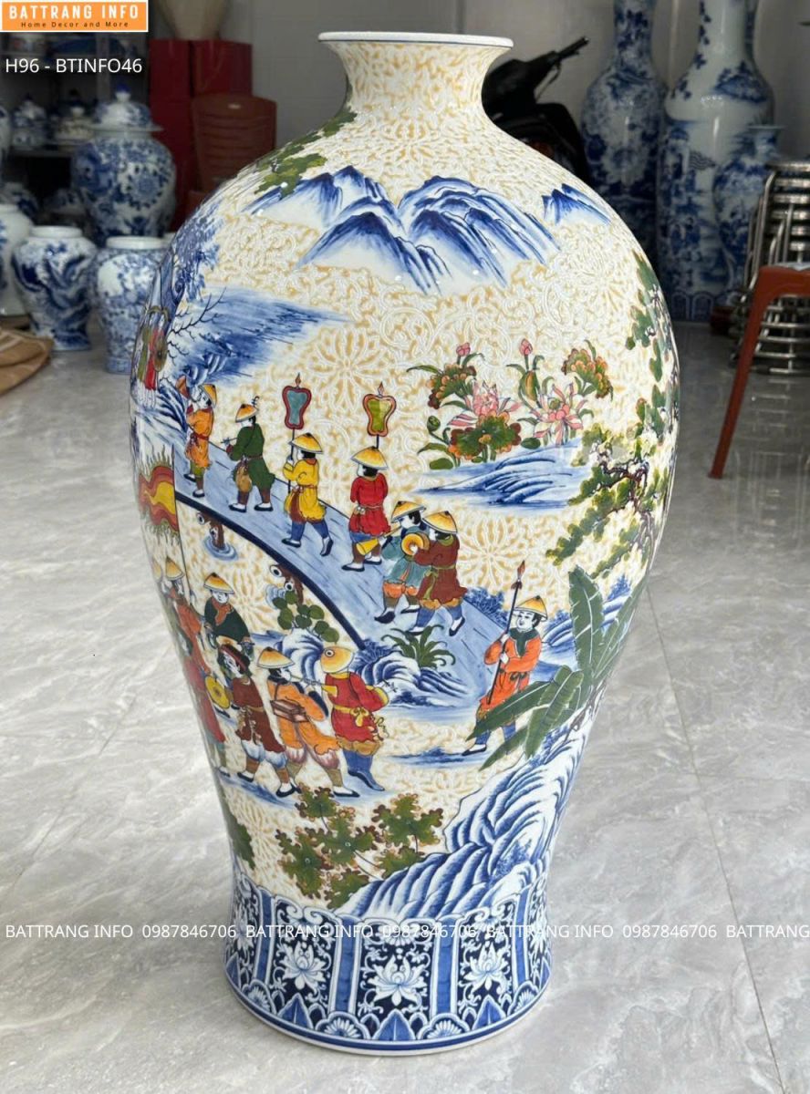 Mai Bình Tích Lộc Gấm Vinh Quy Bái Tổ Cao 96cm