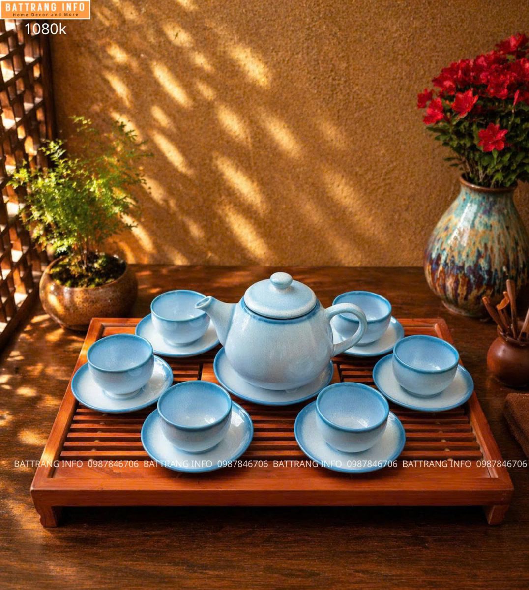 Ấm Chén Men Hoả Biến Cao Cấp Bát Tràng