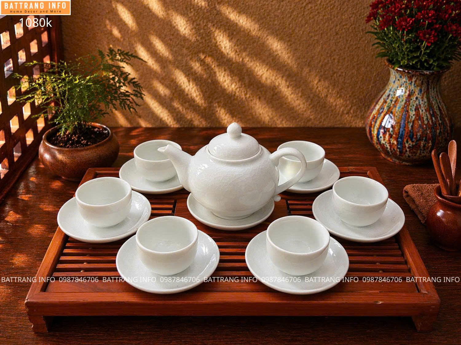 Ấm Chén Men Hoả Biến Cao Cấp Bát Tràng