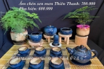 Ấm Chén Sen Men Thiên Thanh