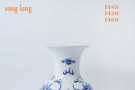 Lọ hoa men rong khử vẽ song long cao cấp Bát Tràng - cao 45cm