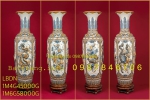 Lộc bình  men rạn đắp nổi &quot; tứ cảnh &quot; cao cấp Bát Tràng - cao 1m4