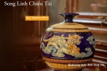 Bóng hút lộc đắp nổi Song linh chiêu tài - cao 30 cm