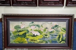 Tranh Vẽ Hoa Sen Cao Cấp Bát Tràng 1m3 x 68cm