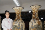 Lộc Bình Công Danh Phú Quý Men Rạn Đắp Nổi Cao Cấp Bát Tràng Cao 1m75