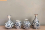 Lọ Hoa Men Rạn Vẽ Hoa Dây Cao Cấp Bát Tràng